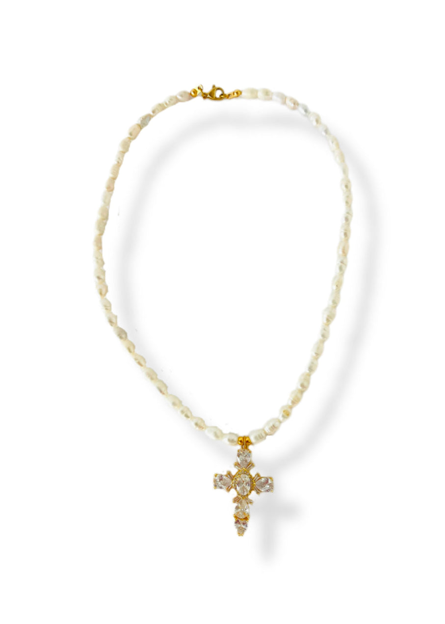 Cross with pearls