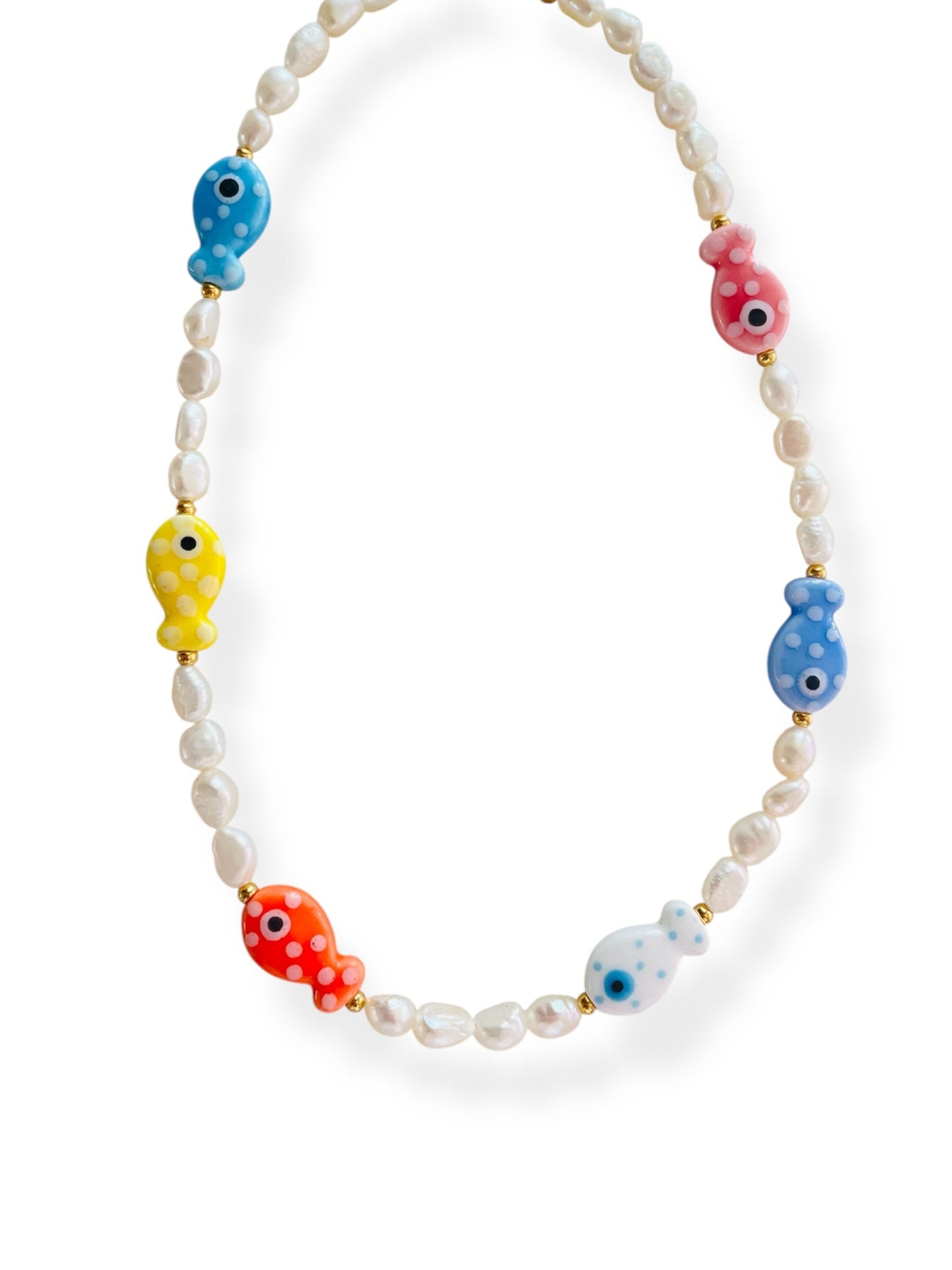 Colar Pearls and Fish