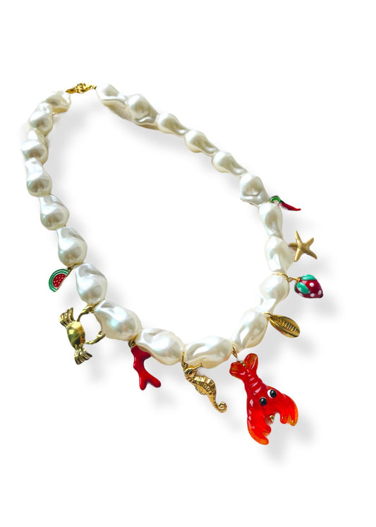 Lobster Charm Necklace