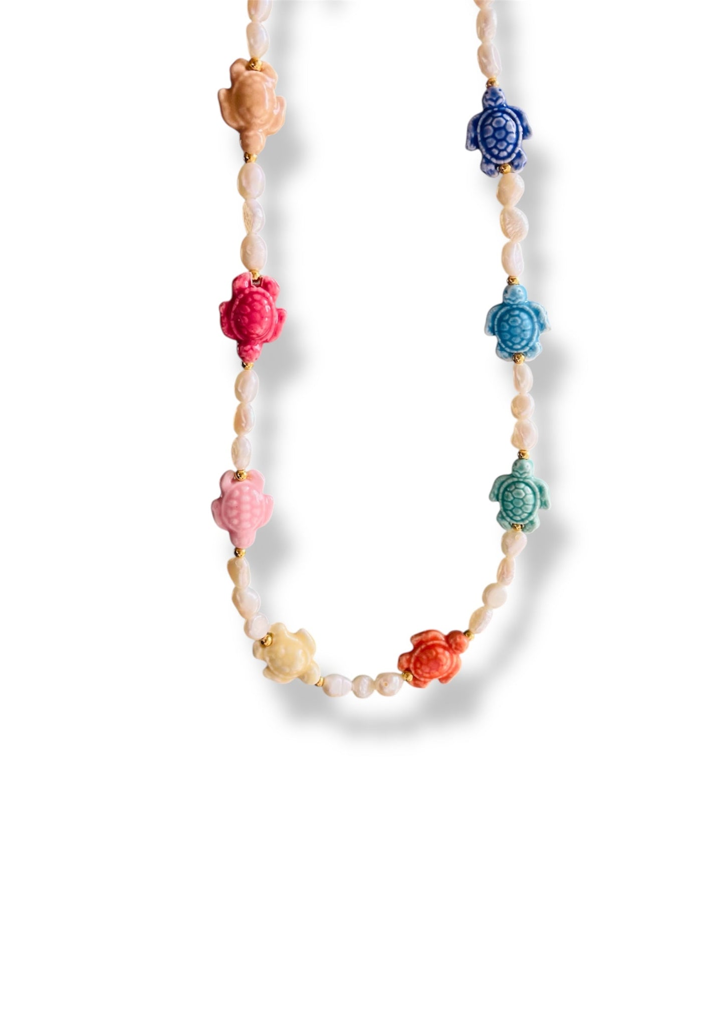Colar Pearls and Turtle