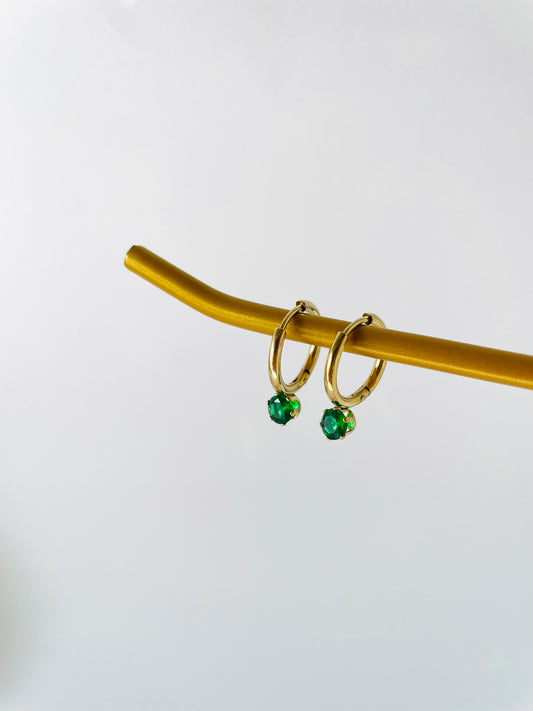 Mini cristais verdes