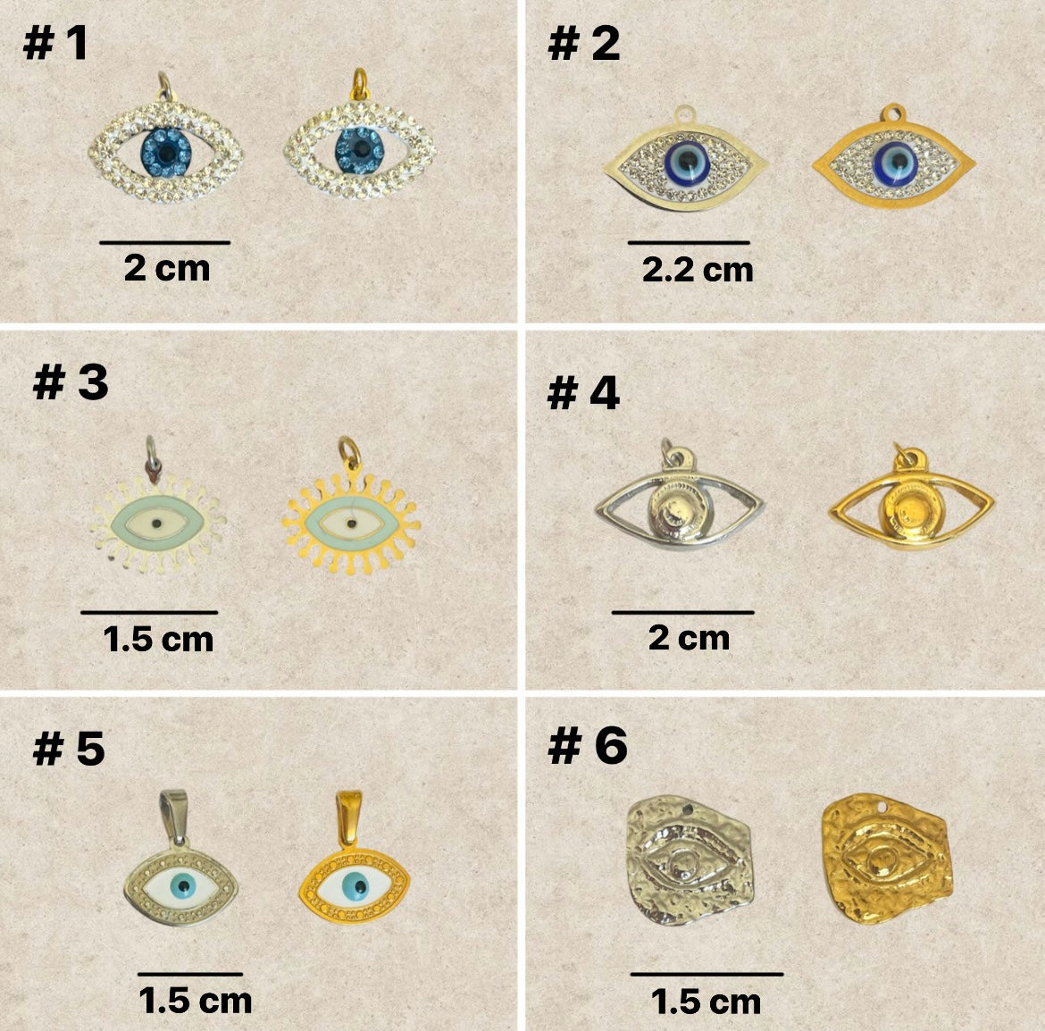 Eyes Charms 1-18