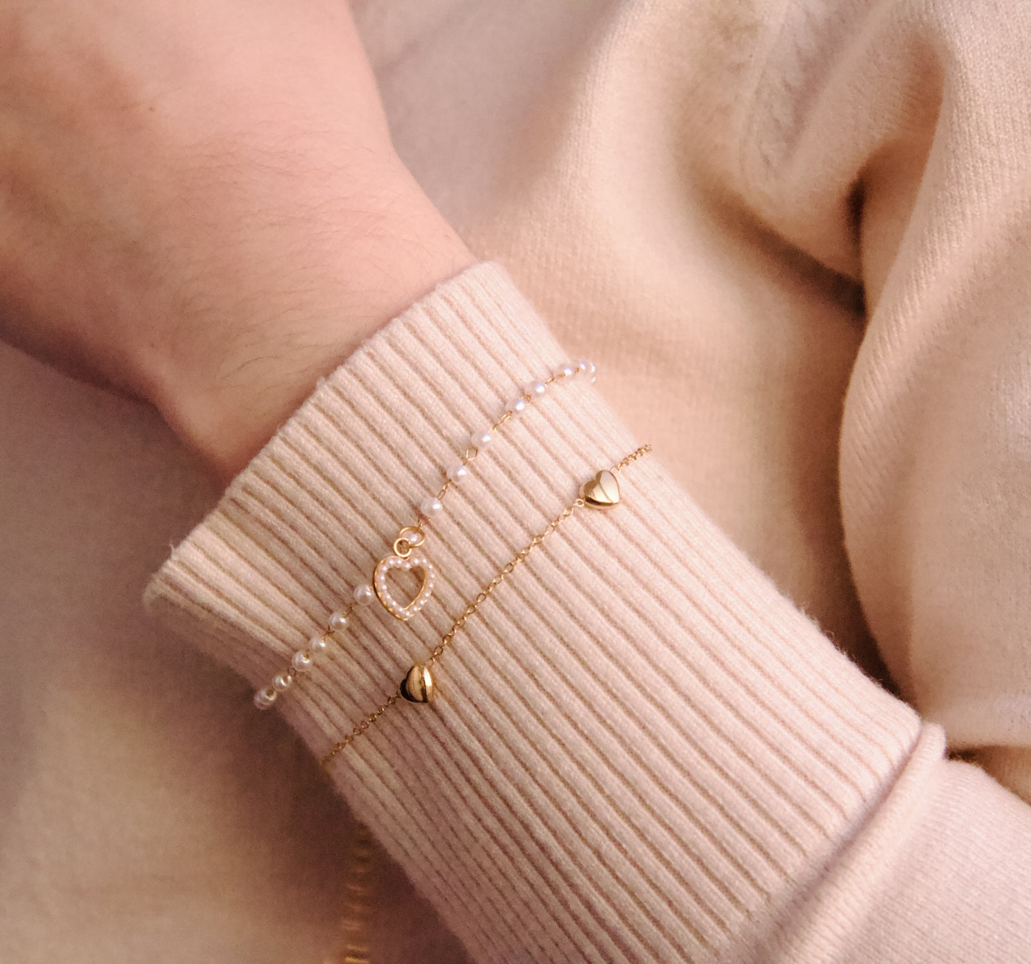 Pulseira corações