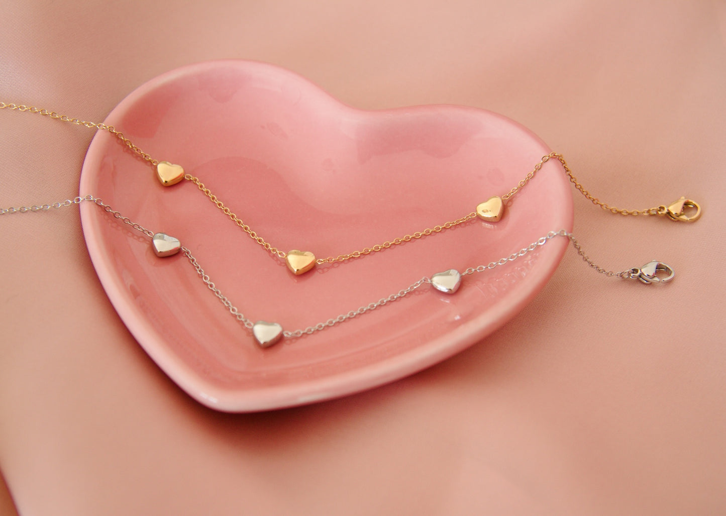 Pulseira corações